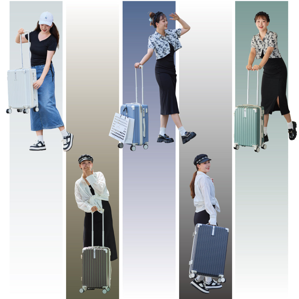 【カップホルダー / USB】多機能 スーツケース 機内持込み / Mサイズ 軽量 BASILO-603 正規品