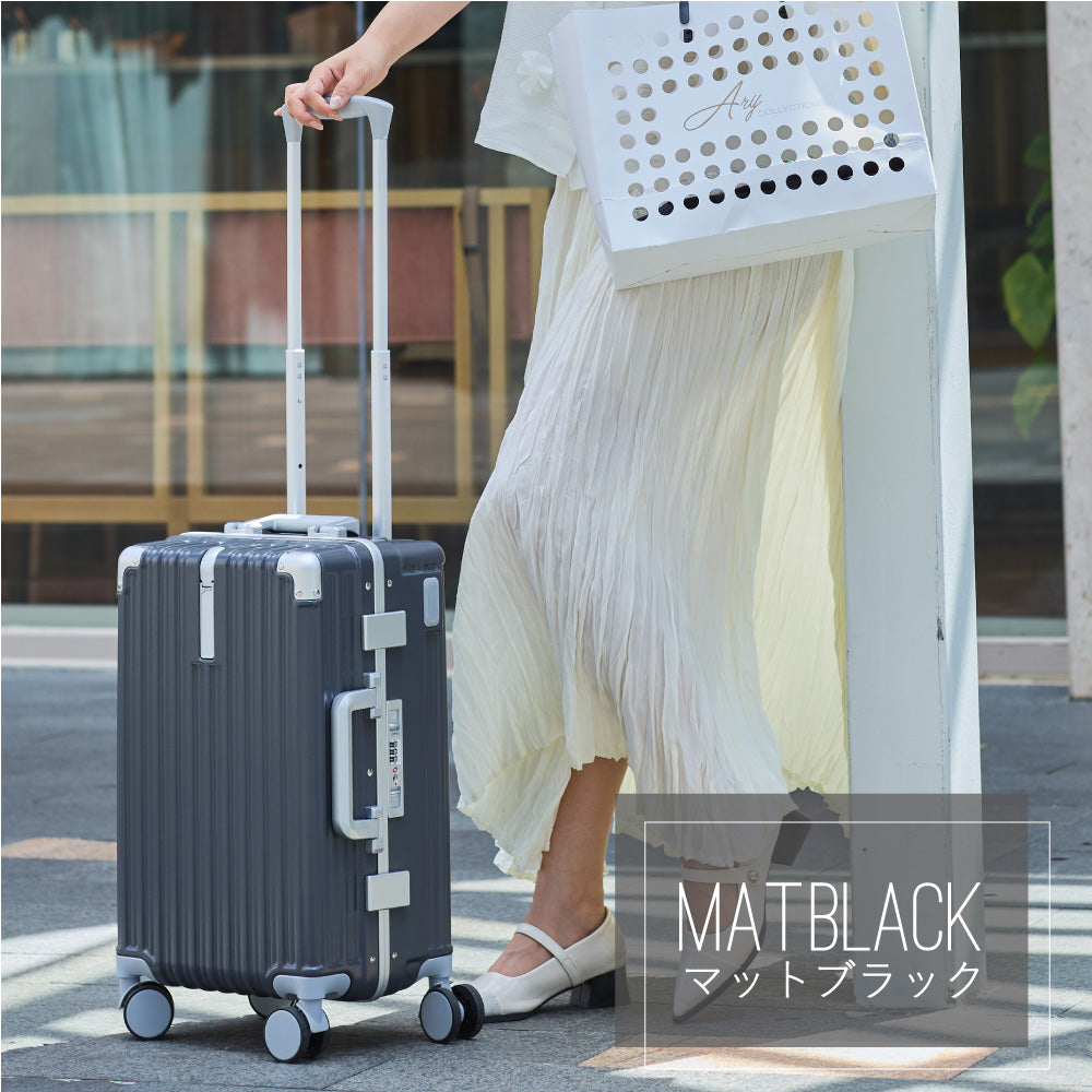 【軽量 フレーム ワンタッチオープン】機内持ち込み / Mサイズ USBポート付き スーツケース |BASILO-303 正規品